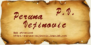 Peruna Vejinović vizit kartica